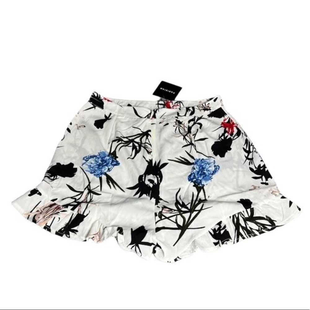 PARISIAN | Floral high waist ruffle bottom short NEW with tags (A13